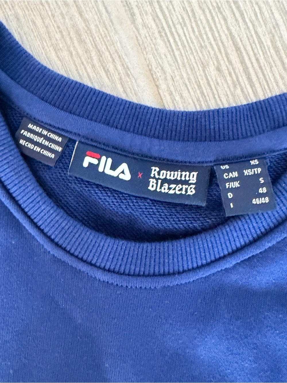 ROWING BLAZERS X FILA Tennis Babar Crewneck Sweatshirt Size XS VGUC - Picture 6 of 7